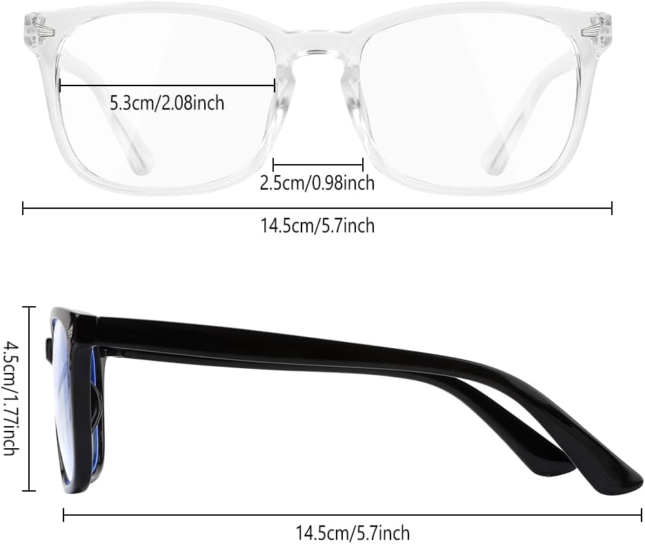 Blue Light Blocking Glasses  2 Pack Blue Light Glasses Men  Blue Light Glasses Women Eyeglasses Bluelight Eyestrain