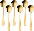 Buyer Star Bouillon Spoon Sets  7-Inch Round Soup Spoons  Stainless Steel Finished Table Dinner Spoons