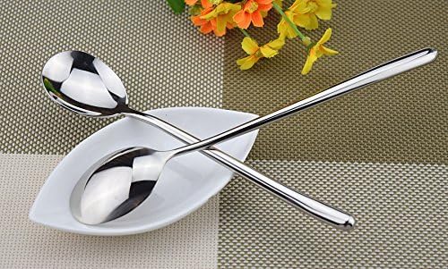 Stainless Steel Soup Spoons Long Handled Spoons Silver Pack of 5