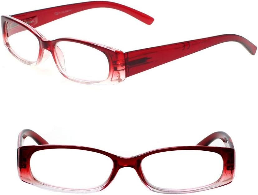 5 Pack Spring Hinge Reading Glasses Rectangular Fashion Quality Readers for Men and Women (5 Pack Mix  1.25)Medium