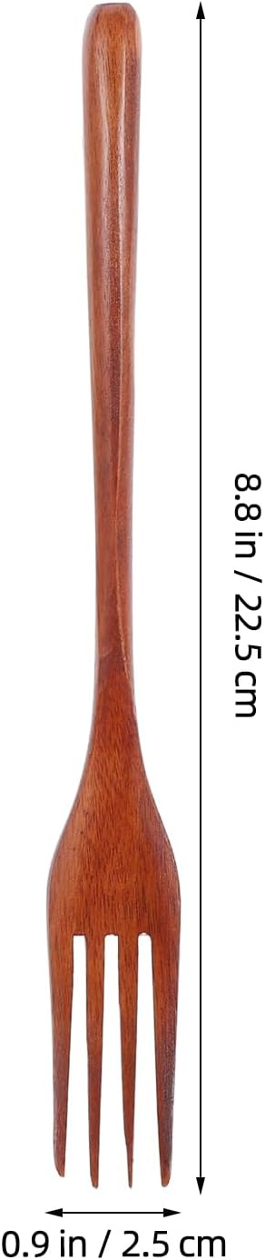Cabilock Wooden Forks: Japanese Style Reusable Wood Tasting Fork for Salad  Pasta  Grill  Fruit  Noodles - Kitchen Cooking Serving Utensil