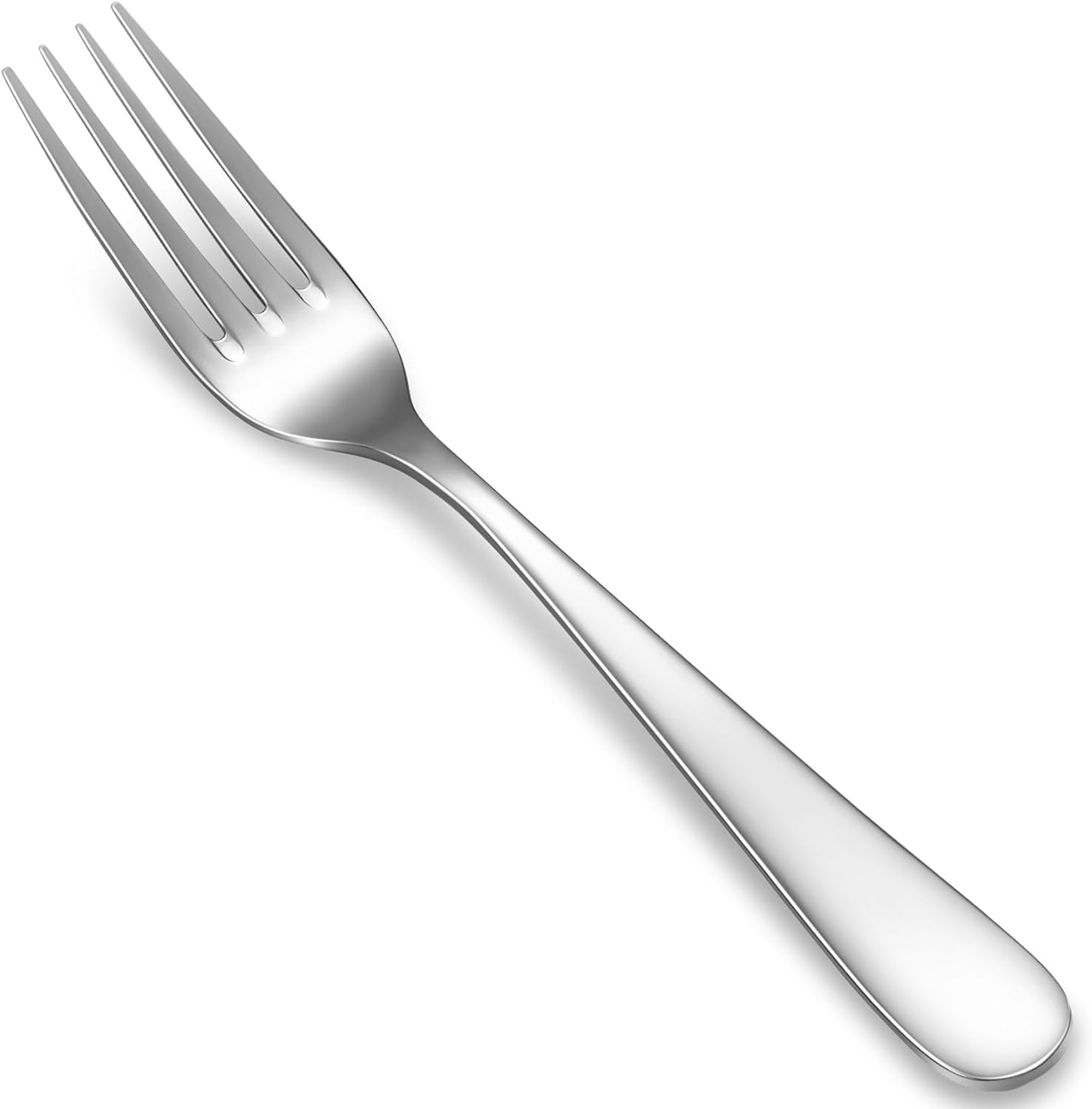 KEAWELL Premium Louise Forks  Set of 4  18/10 Stainless Steel  Forks Silverware with Round Edge  Exceptional Mirror Finish  Dishwasher Safe (7.3" Salad Fork)