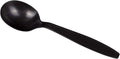 Karat U2032 5.6" PP Extra-Heavy Weight Disposable Soup Spoon  Black (Pack of 1000)