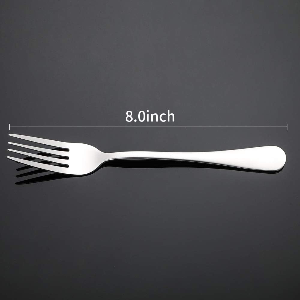 Briout Silverware  Dinner Fork 8 Inches  Forks Set of 12 Premium Food Grade Stainless Steel Forks for Home Kitchen Party Restaurant  Mirror Polished Dishwasher Safe