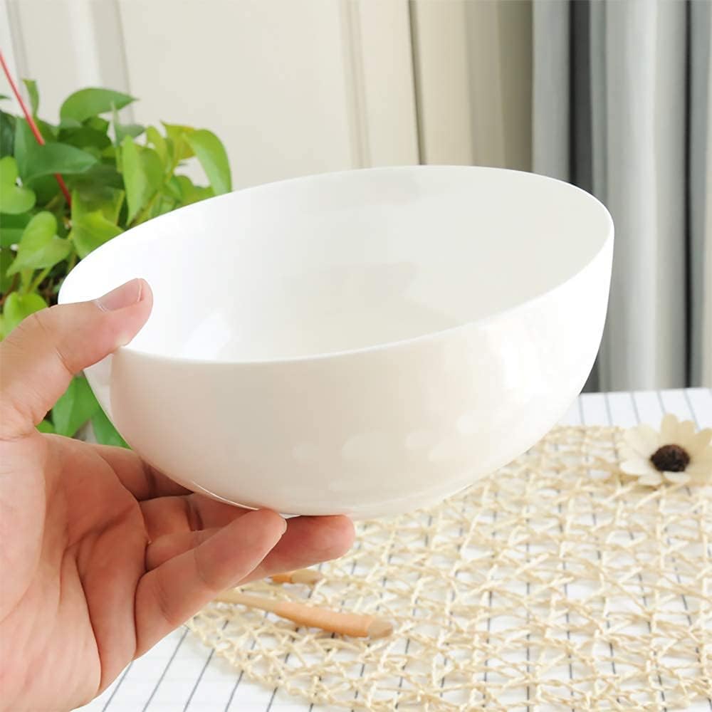 Houlu 40 oz Soup Bowls  Cereal bowls  Pho Bowls  Salad Bowls  Off White Porcelain Bowl Set of 4  7 inch