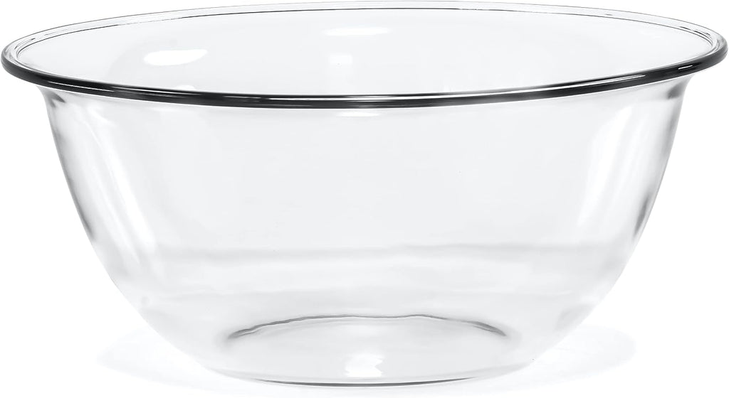Red Co. 10.5” Dia Round Clear Glass 3 Qt Mixing Prep and Serving Bowl  Large