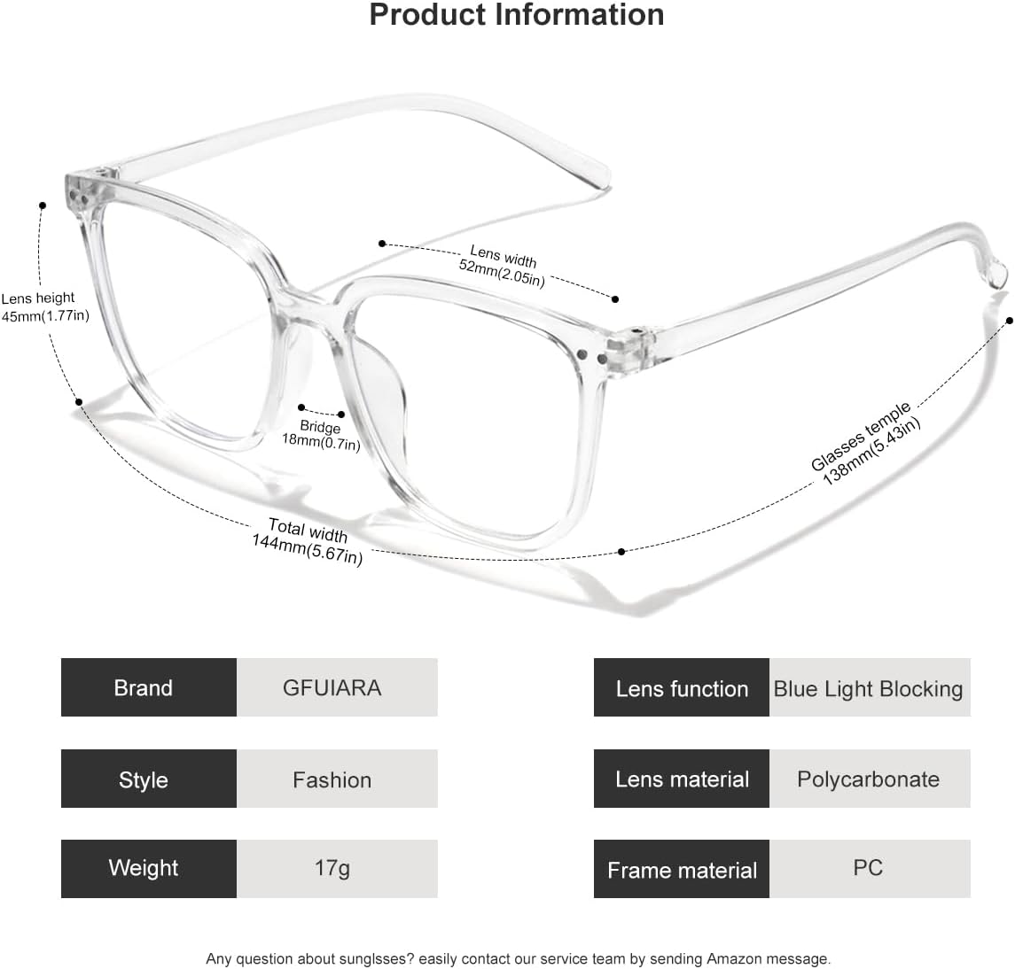 Blue Light Blocking Glasses for Women Men Fashion Square Blue Blockers Glasses Computer/TV/Phones/Gaming Glasses