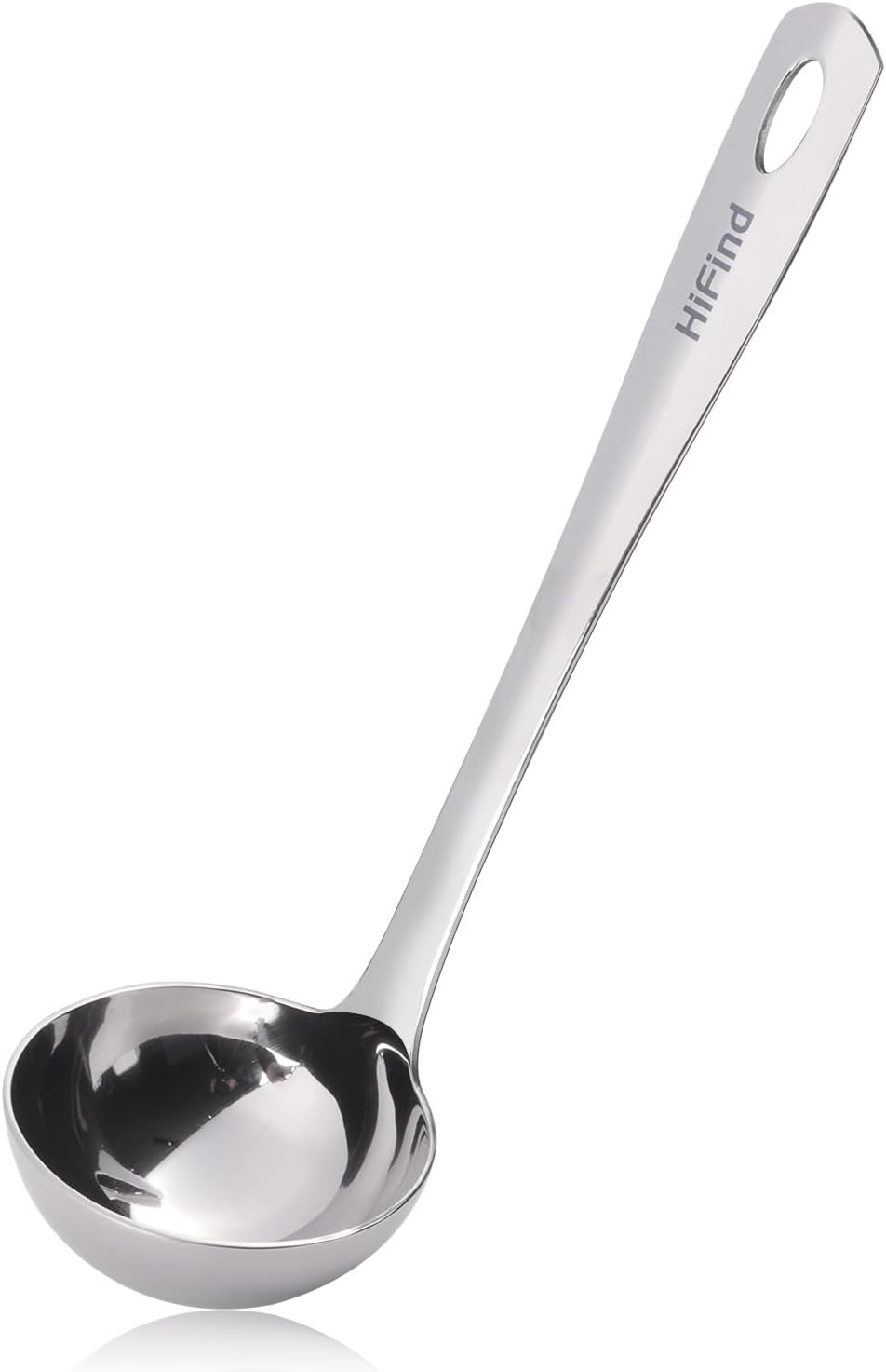 Large Ladle Spoon 10.6 Inches Stainless Steel  Heavy Duty Mirror Polished Cooking Utensil  Dishwasher Safe  Kitchen Serving Tool  Rust-Resistant Metal Unique Soup Spoon