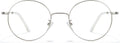 Cyxus Round Blue Light Blocking Glasses Men Woman Wire Frame Ultralight Comfortable Office Computer Gaming Study 8090