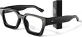 Oversized Thick Square Fake Glasses for Women Men Fashion Preppy Clear Lens Eyeglasses with 100% UV400 Protection