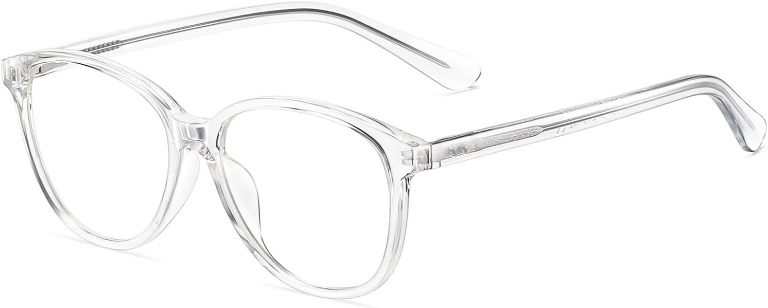 MEETSUN Blue Light Blocking Glasses for Women Cat Eye Blue Light Glasses TR Frame Anti Eyestrain UV Glare Computer Gaming Eyeglasses(Clear Frame)