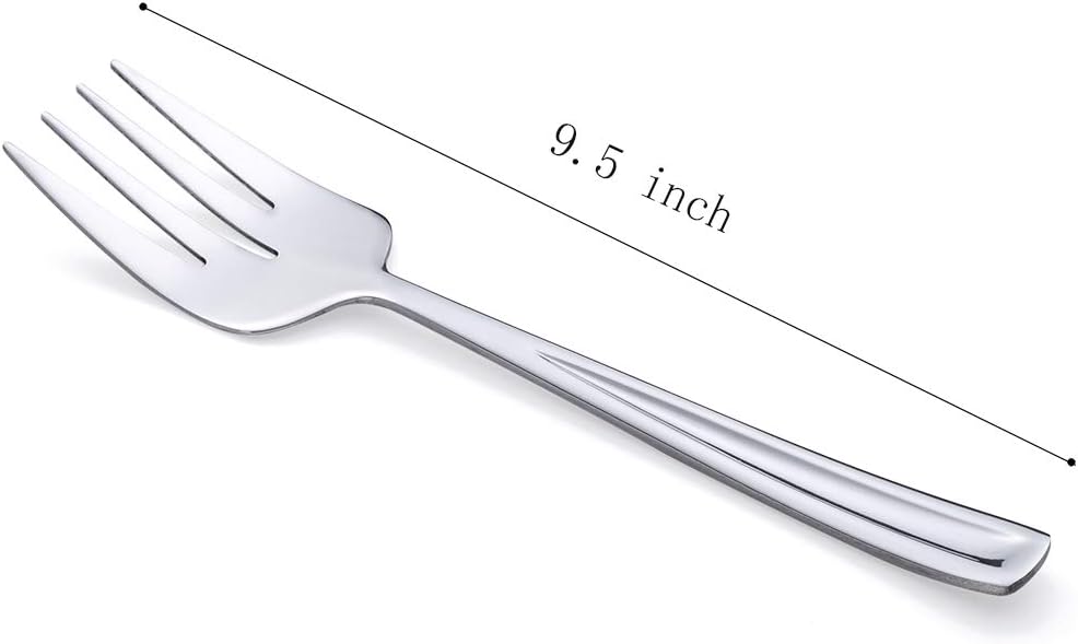 GoGeiLi Stainless Steel Large Serving Fork Set  9.5-inch Big Serving Fork for Party  Banquet  Buffet  Dishwasher Safe  Set of 3