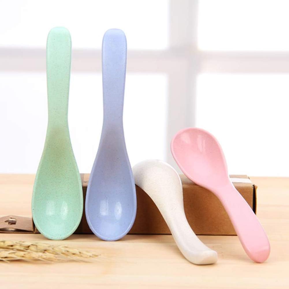 Soup Spoons  Microwave Dishwasher Safe Meal Spoon  4 Pcs 5.9 Inch Europe Style spoon Sets for Kid or Adult