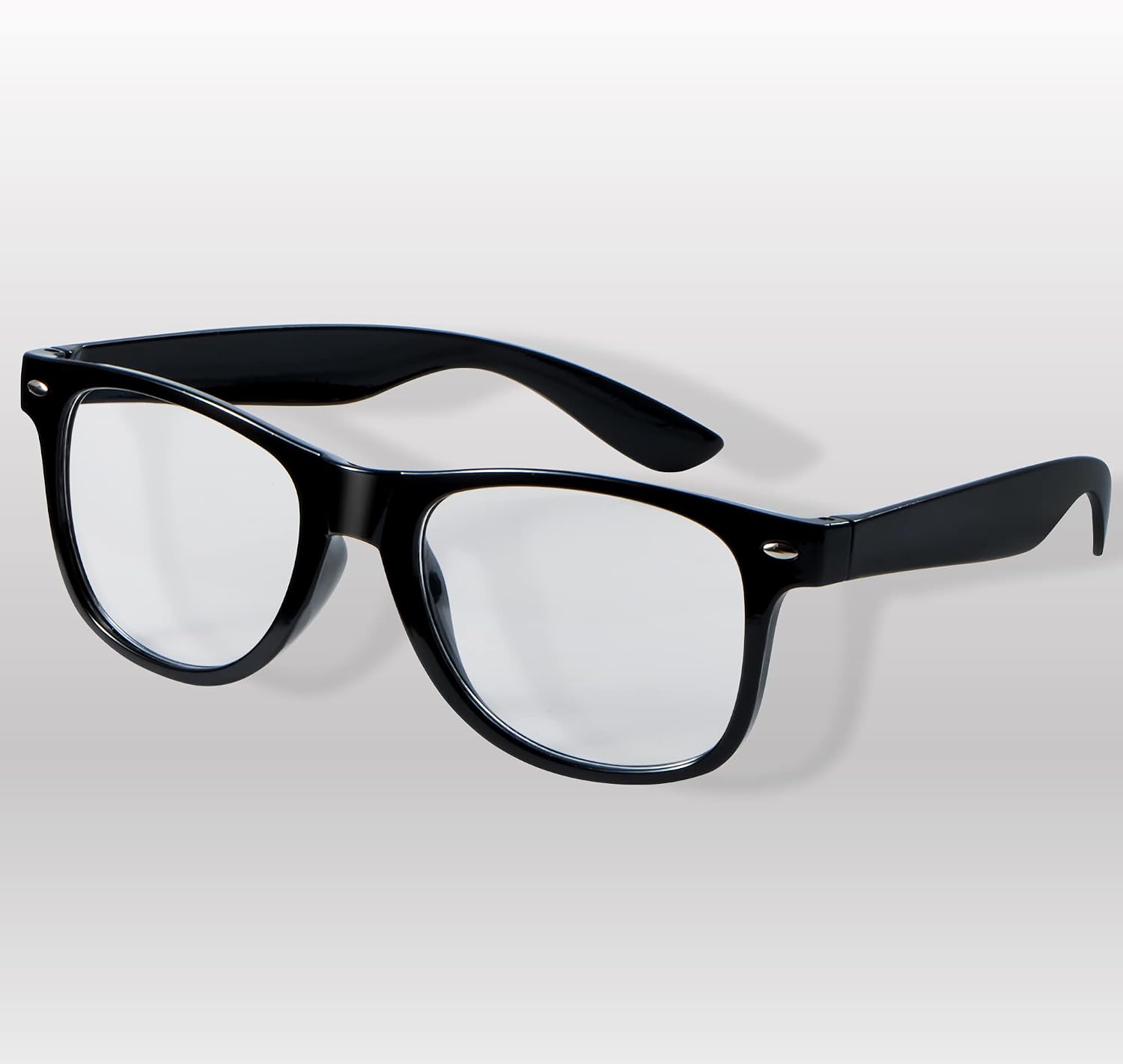 Spooktacular Creations Nerd Glasses  Black Fake Glasses with Clear Lenses Costume Props Halloween Cosplay for Men Women Adult Halloween Accessories Outfit