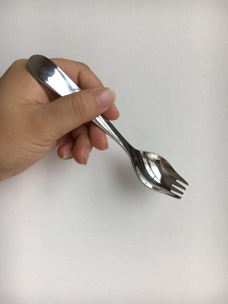 6-Pack Mini Stainless Steel Sporks  Back to school lunch supplies Fruit Appetizer Dessert Salad Flatware Set  5.9-Inch Long(S)