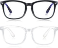 Blue Light Blocking Glasses for Women/Men Clear Frame Square Eyeglasses Computer Gaming Screen Glasses