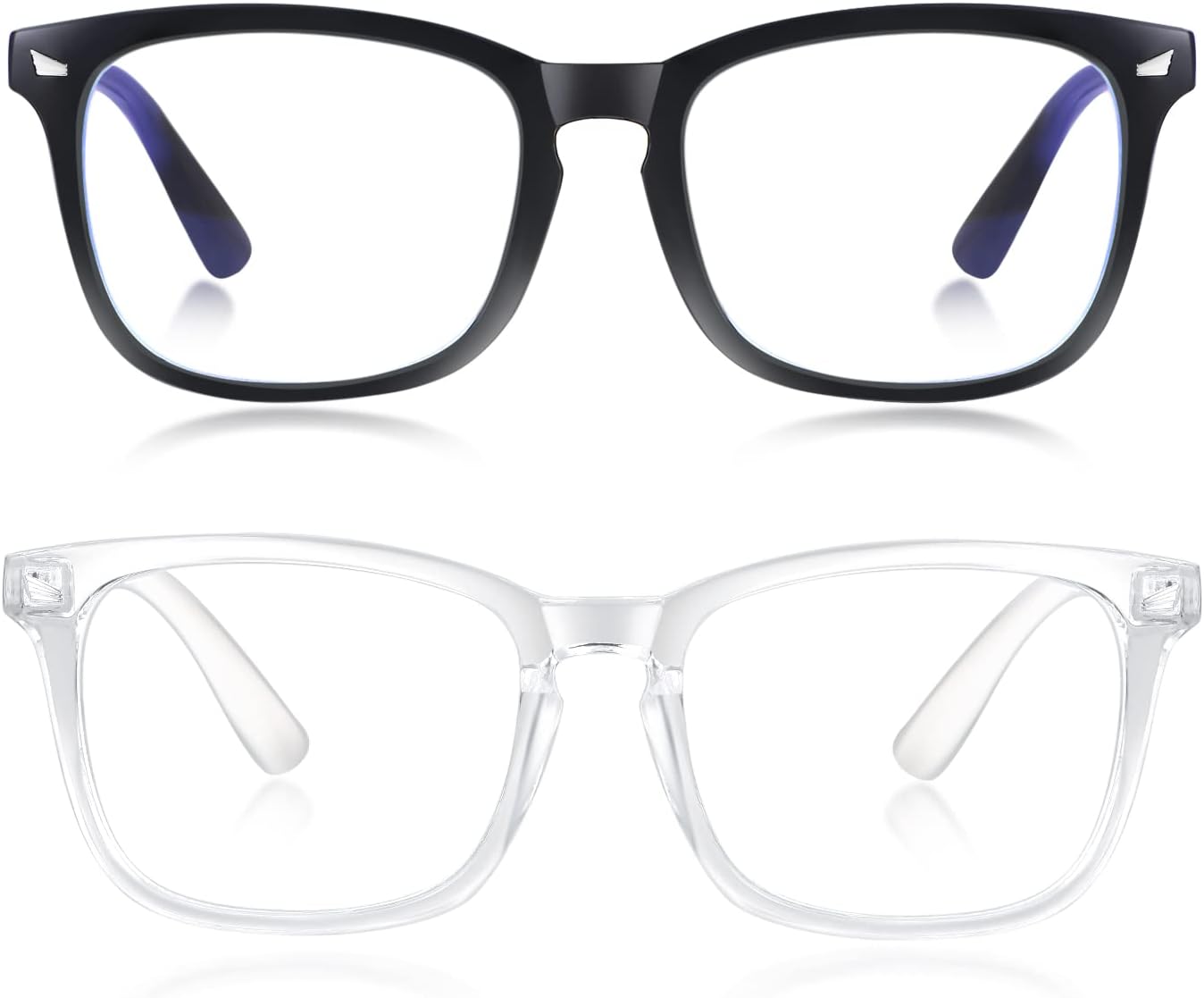 Blue Light Blocking Glasses for Women/Men Clear Frame Square Eyeglasses Computer Gaming Screen Glasses