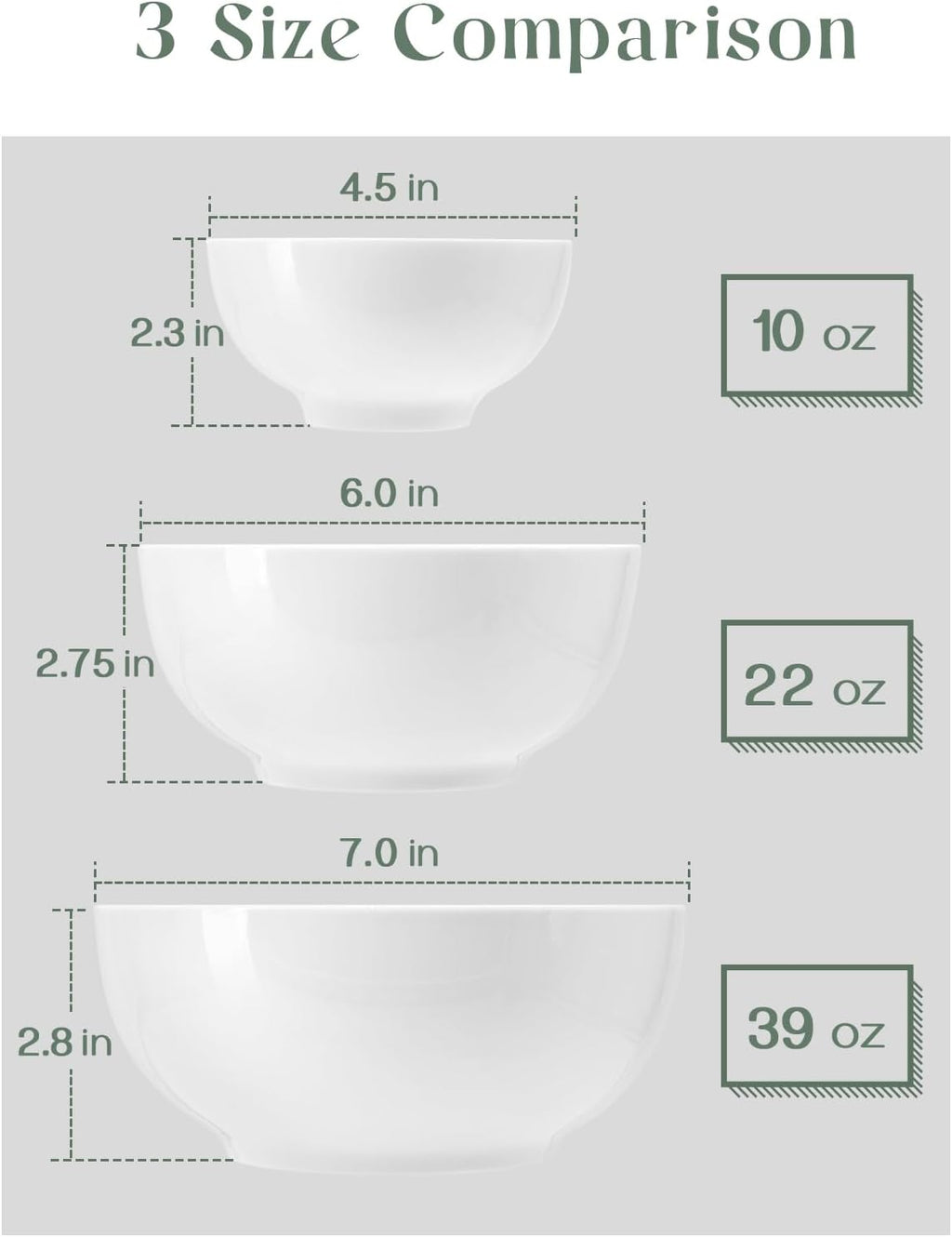 DOWAN 39 OZ Soup Bowls Set of 4 - Large Cereal Bowls  White Ceramic Big and Deep Ramen Bowls for Noodle  Pasta  Salad  Mixed Fruit - Dishwasher & Microwave Safe