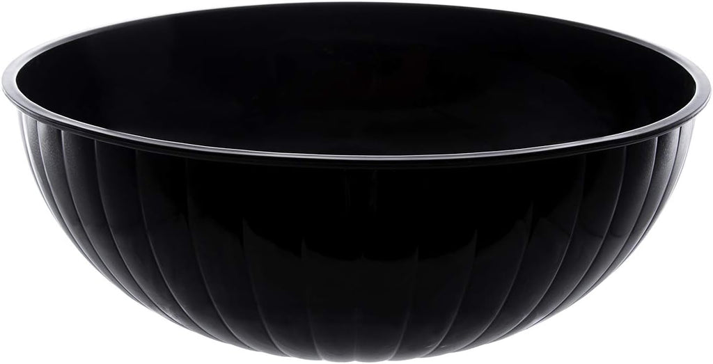 Party Essentials Hard Plastic 192-Ounce Serving Bowl  Black