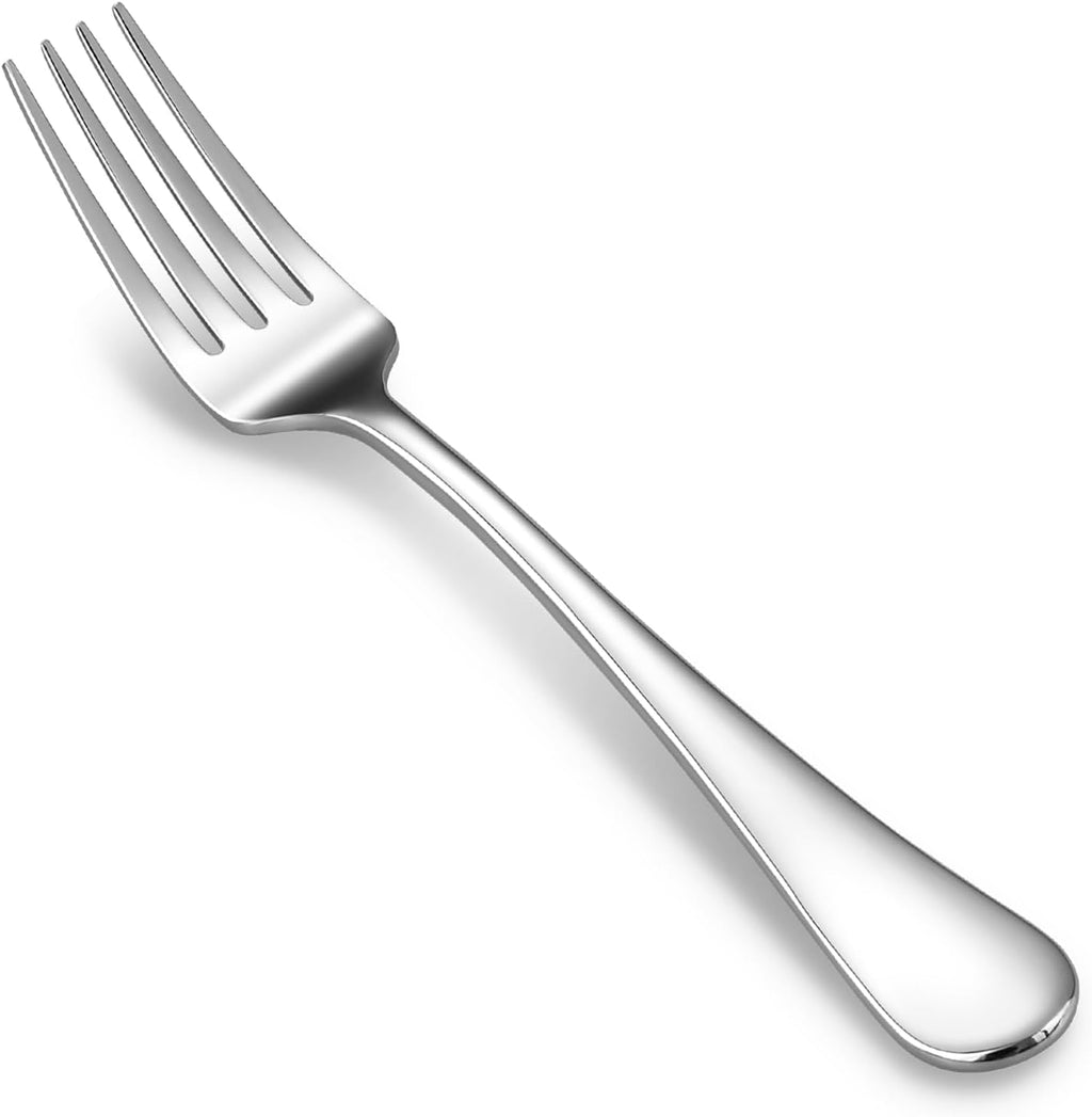 KEAWELL Premium Fine Verona 4-Piece 7.4 inch Fork Set – 18/10 Stainless Steel  Heavy-Duty Mirror-Finished Silverware for Elegant Everyday Dining and Entertaining (4  Salad Forks)