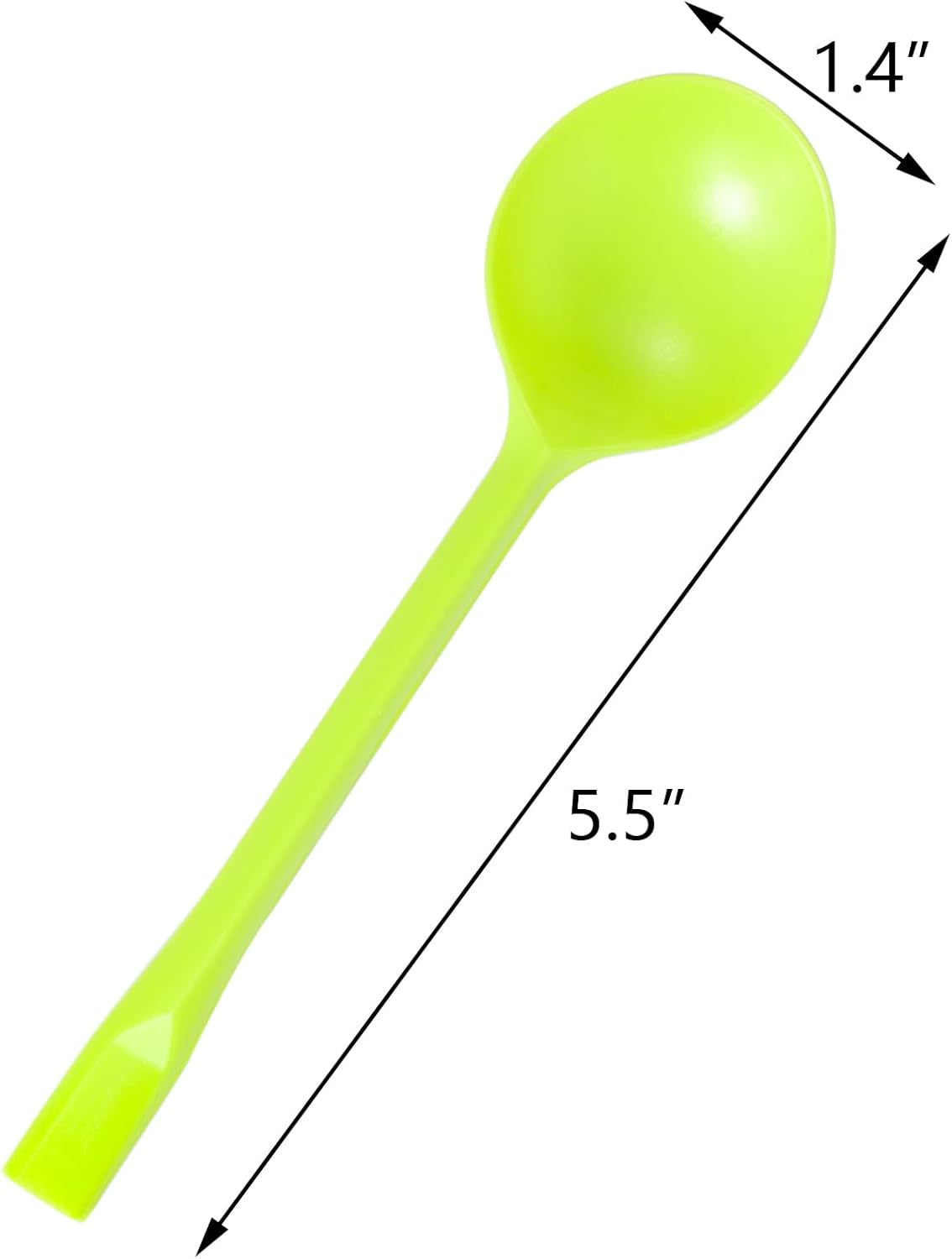 Pack of 100 Extra-Heavy Weight Disposable Plastic Spoons Individual Wrapped Soup Spoons for Soup Dessert Ice Cream Take Out Spoon (Green)