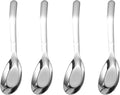 Asian Soup Spoons Chinese Soup Spoons Stainless Steel Spoons  Thick Heavy Stainless Steel Soup Spoons Table Spoons Dinner Spoons Flat Square Spoon Set of 4