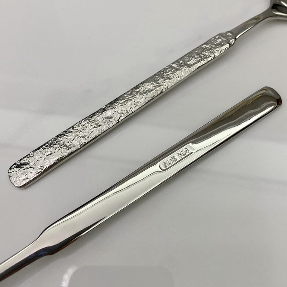 304 Stainless Steel Soup Spoons  7.7 in Large Round Bouillon Spoons  Thick Tablespoon  Dishwasher Safe  2-Piece