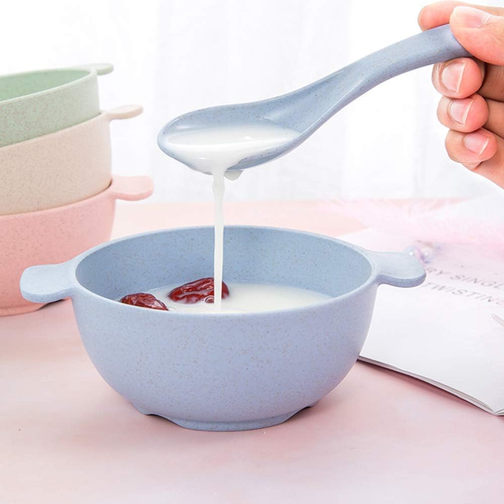 Soup Spoons  Microwave Dishwasher Safe Meal Spoon  4 Pcs 5.9 Inch Europe Style spoon Sets for Kid or Adult