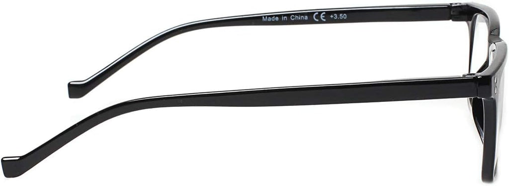 JOSCHOO 5 Pack Reading Glasses Men Women Spring Hinges Comfortable Glasses for Reading (5 Black  1.25)