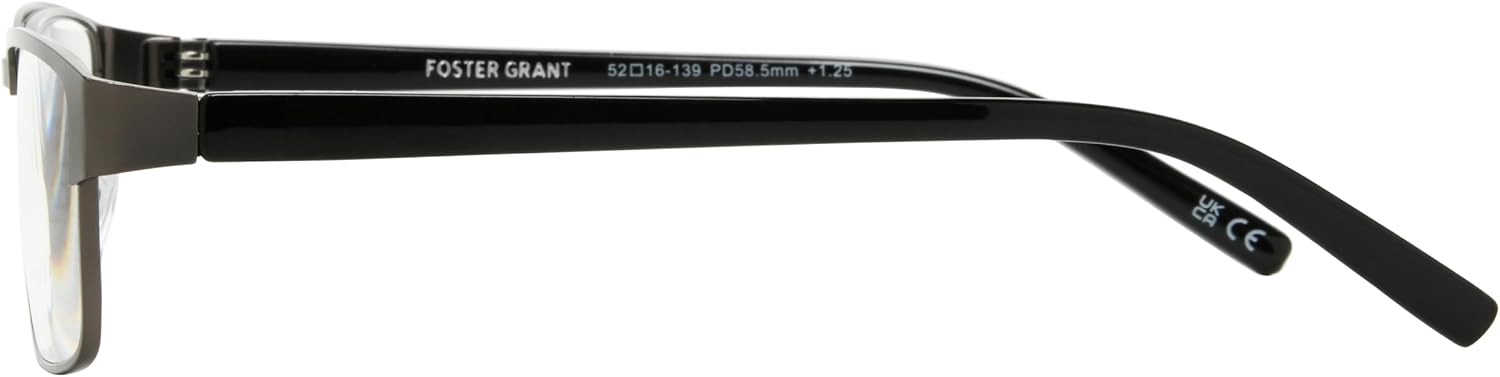 Foster Grant Men's Leo Square Reading Glasses