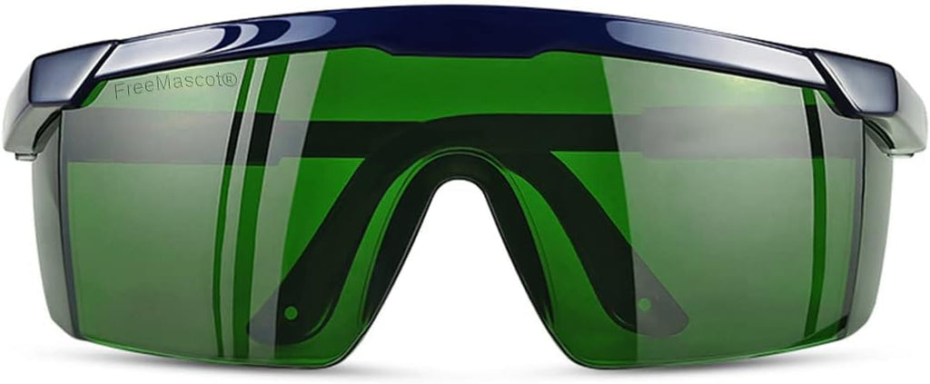 FreeMascot IPL 200nm-2000nm Laser Safety Glasses for Laser Hair Removal Treatment and Laser Cosmetology Operator Eye Protection with Case (Green)
