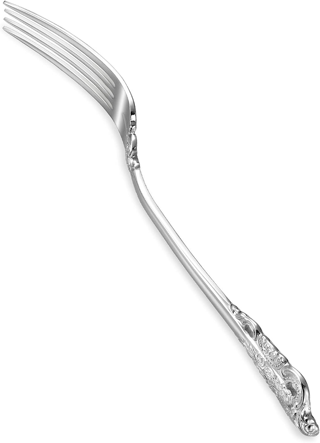 KEAWELL Luxury Dinner Fork  Set of 4  18/10 Stainless Steel  8 Inches  Dishwasher Safe  Mirror Polished  Silverware Fork Set (Silver)