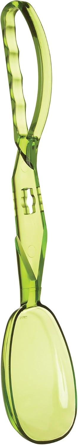 HIC Kitchen Salad Tong  Hinged Design  Detachable Fork and Spoon Green