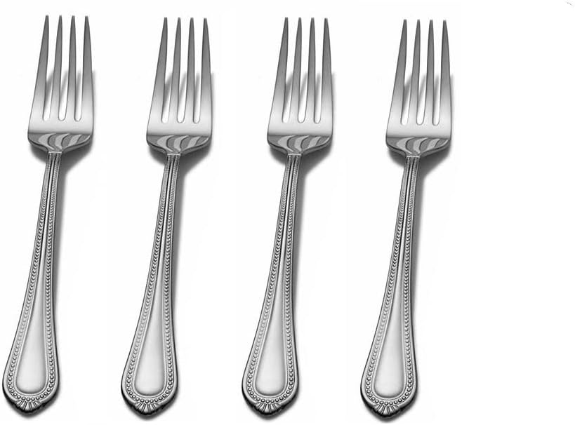 Mikasa Regent Bead 18/10 Stainless Steel Salad Fork (Set of Four)
