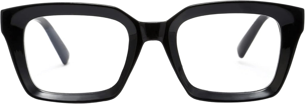 Kursan Classic Non Prescription Clear Lens Black Glasses for Women Men Thick Square Frame Eyeglasses