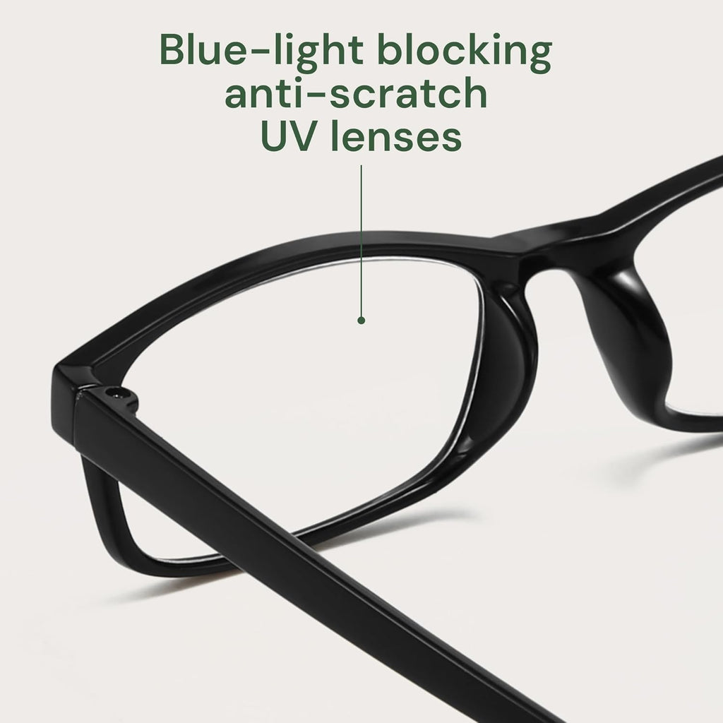 Gaoye +1.25 Reading Glasses Men - Blue Light Blocking Lenses  TR90 Frames  UV400 - Eyeglasses with Clear Vision