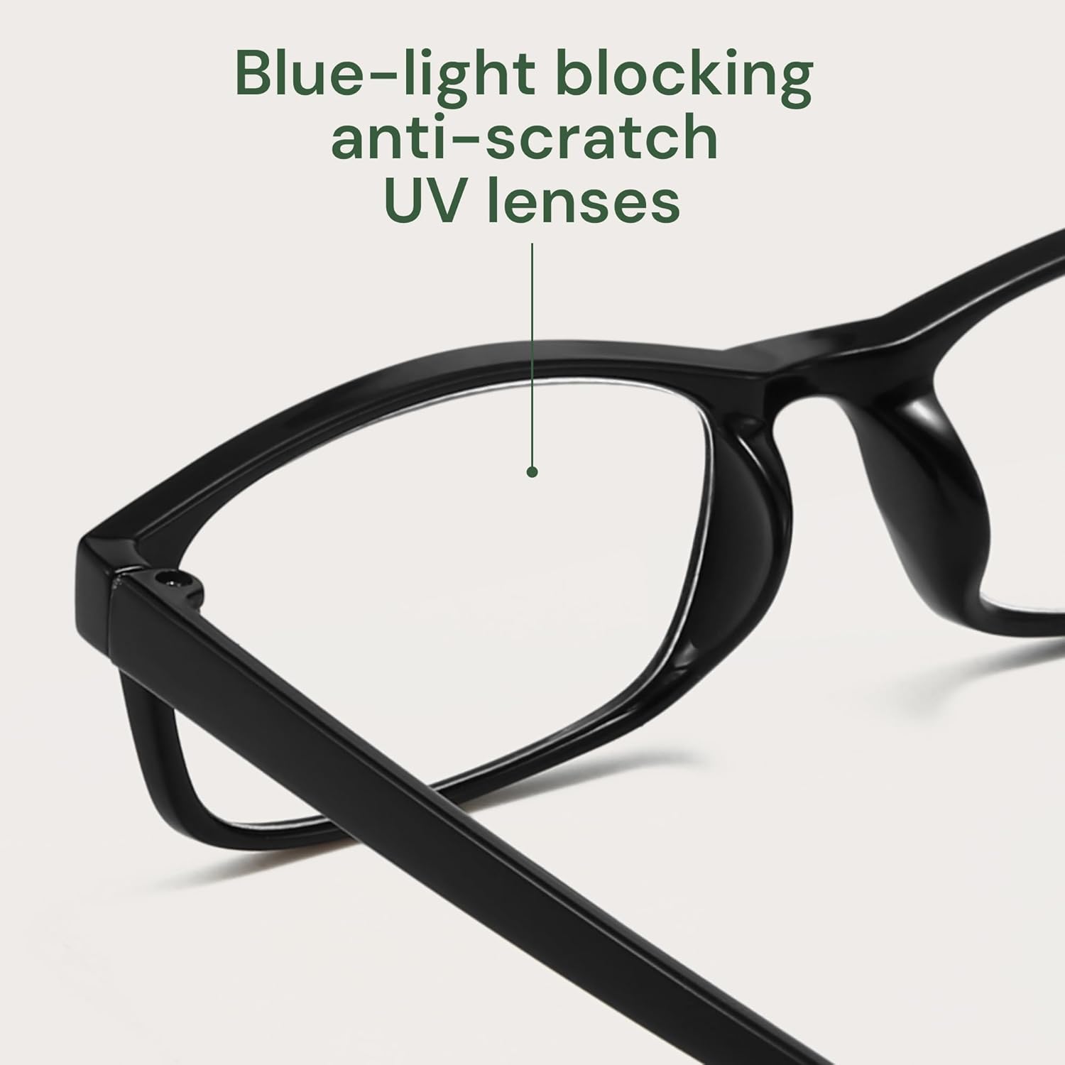 Gaoye +1.25 Reading Glasses Men - Blue Light Blocking Lenses  TR90 Frames  UV400 - Eyeglasses with Clear Vision