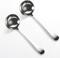 Small Ladle  304 Stainless Steel Small Gravy Soup Serving Ladle for Sauces or Serving Soup Spoon  Silver (2 pack)