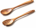 Gudamaye Acacia Wooden Salad Server Set 13 inch Salad Tongs for Serving including Salad Mixing Dinner Fork and Spoon Long Handle Salad Server Set