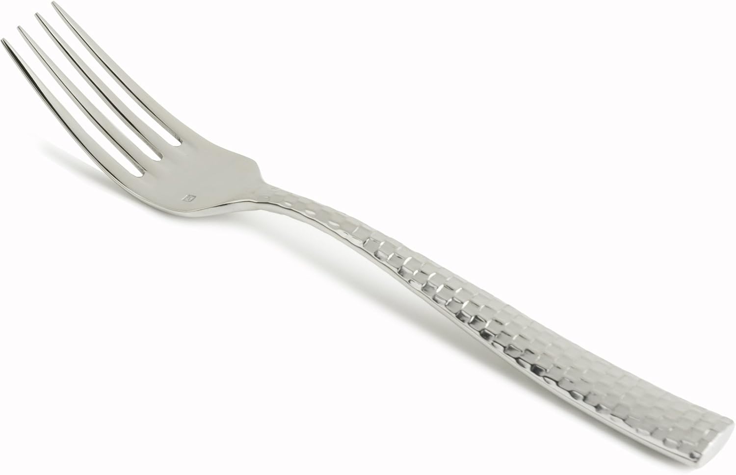 Fortessa Lucca Faceted 18/10 Stainless Steel Flatware Salad/Dessert Fork  Set of 12