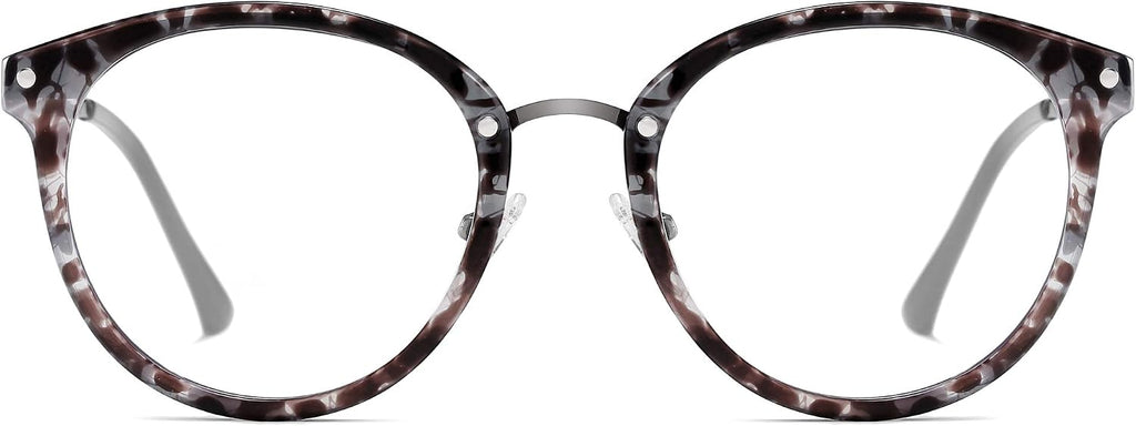 SOJOS Retro Round TR90 Blue Light Reading Glasses Womens Mens Readers Computer Glasses Eyewear Frame SJ9001