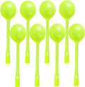 Pack of 100 Extra-Heavy Weight Disposable Plastic Spoons Individual Wrapped Soup Spoons for Soup Dessert Ice Cream Take Out Spoon (Green)