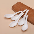 Eco Friendly Disposable Soup Spoons  Sugarcane Fiber Spoon  Healthy and Sturdy  5.5" Asian Soup Spoons  for Take-out Ramen Pho Noodles(50PCS)