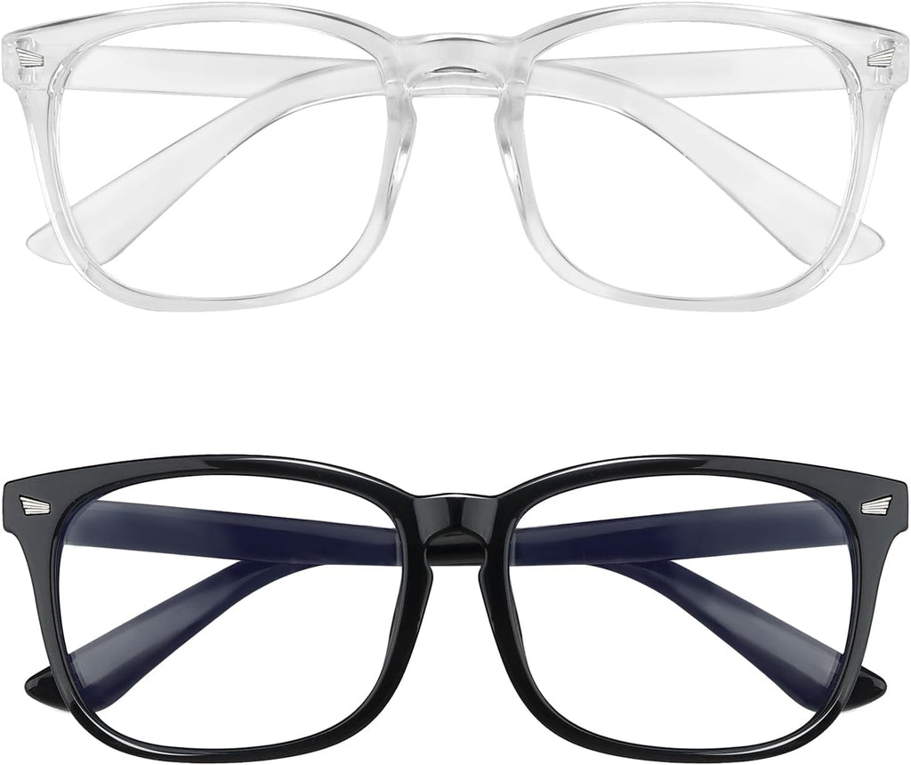 Blue Light Blocking Glasses  2 Pack Blue Light Glasses Men  Blue Light Glasses Women Eyeglasses Bluelight Eyestrain