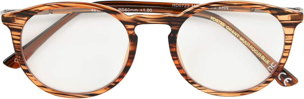 Foster Grant unisex-adult Mckay Multifocus Reading Glasses Round reading-glasses