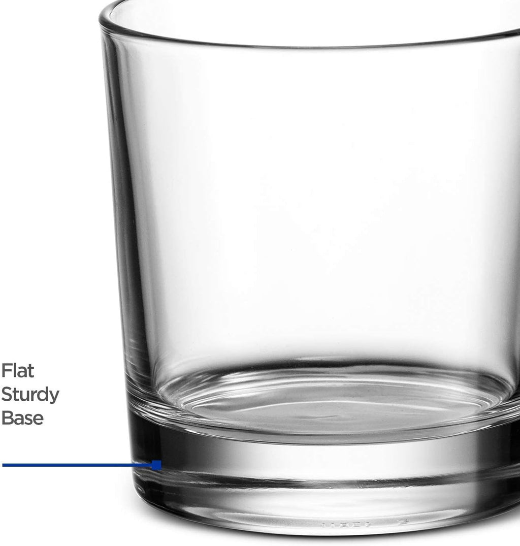 Godinger Old Fashioned Whiskey Glasses  Italian Made Drinking Glasses  Glass Cups  Whiskey Gifts - Set of 4