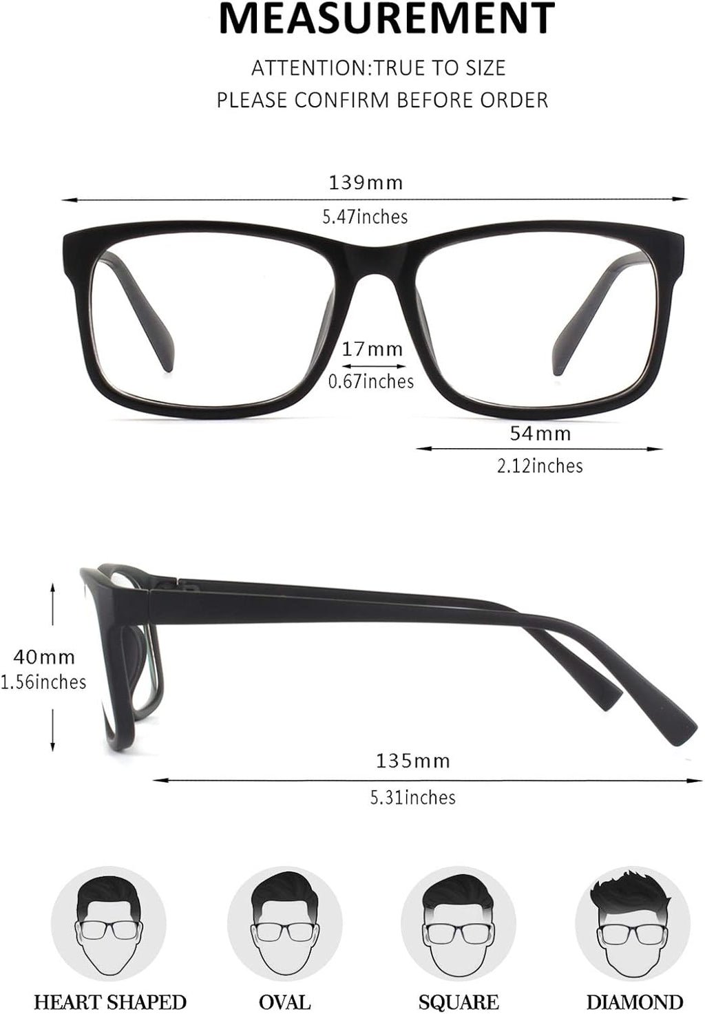 GQUEEN Fake Clear Glasses Non Prescription Glasses Eyeglasses Rectangular Frame  201512