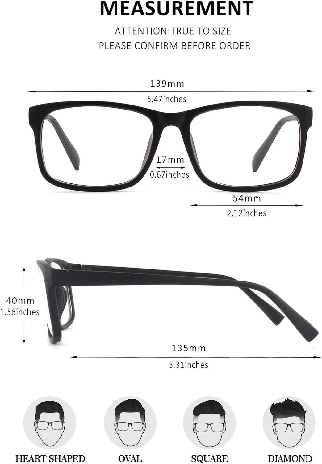 GQUEEN Fake Clear Glasses Non Prescription Glasses Eyeglasses Rectangular Frame  201512