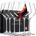 Wine Glasses White Red Wine Glasses Set of 6 Lead-Free Premium Crystal Clear Glass Hand Blown Italian Style Burgundy Long Stem Wine Glasses Great Gift Packaging(16oz 6pack)