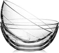 NUTRIUPS 3 Pack Clear Glass Soup Bowl  8 inch Serving Bowl  Tempered Glass Microwave and Oven Safe